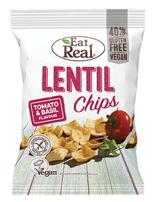 Eat Real Lentil Chips - Tomato and Basil