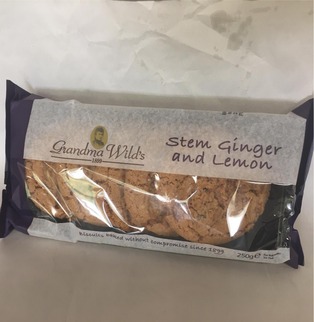 Grandma Wild's Stem Ginger and Lemon Cookies