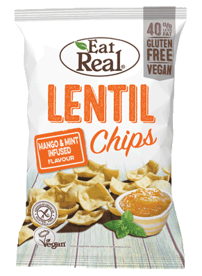 Eat Real Lentil Chips - Mint and Mango Infused